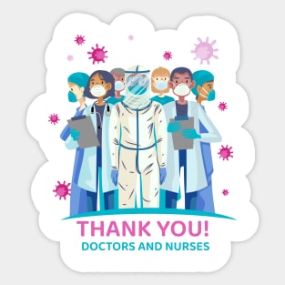 Thank you... Doctors and Nurses Sticker